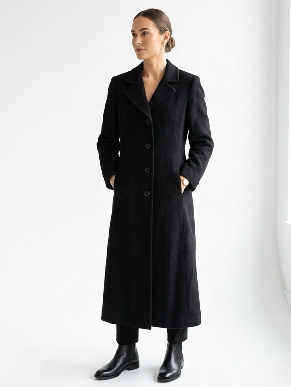Vintage Jones New York 100% Pure Wool Maxi Coat | Made in USA | Size 10